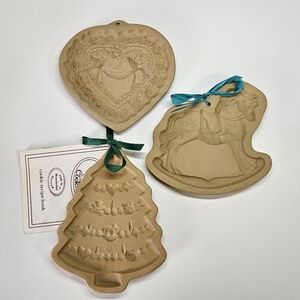 NEW VINTAGE Brown Bag Cookie Art Mold Holiday Set Hill Design Rocking Christmas